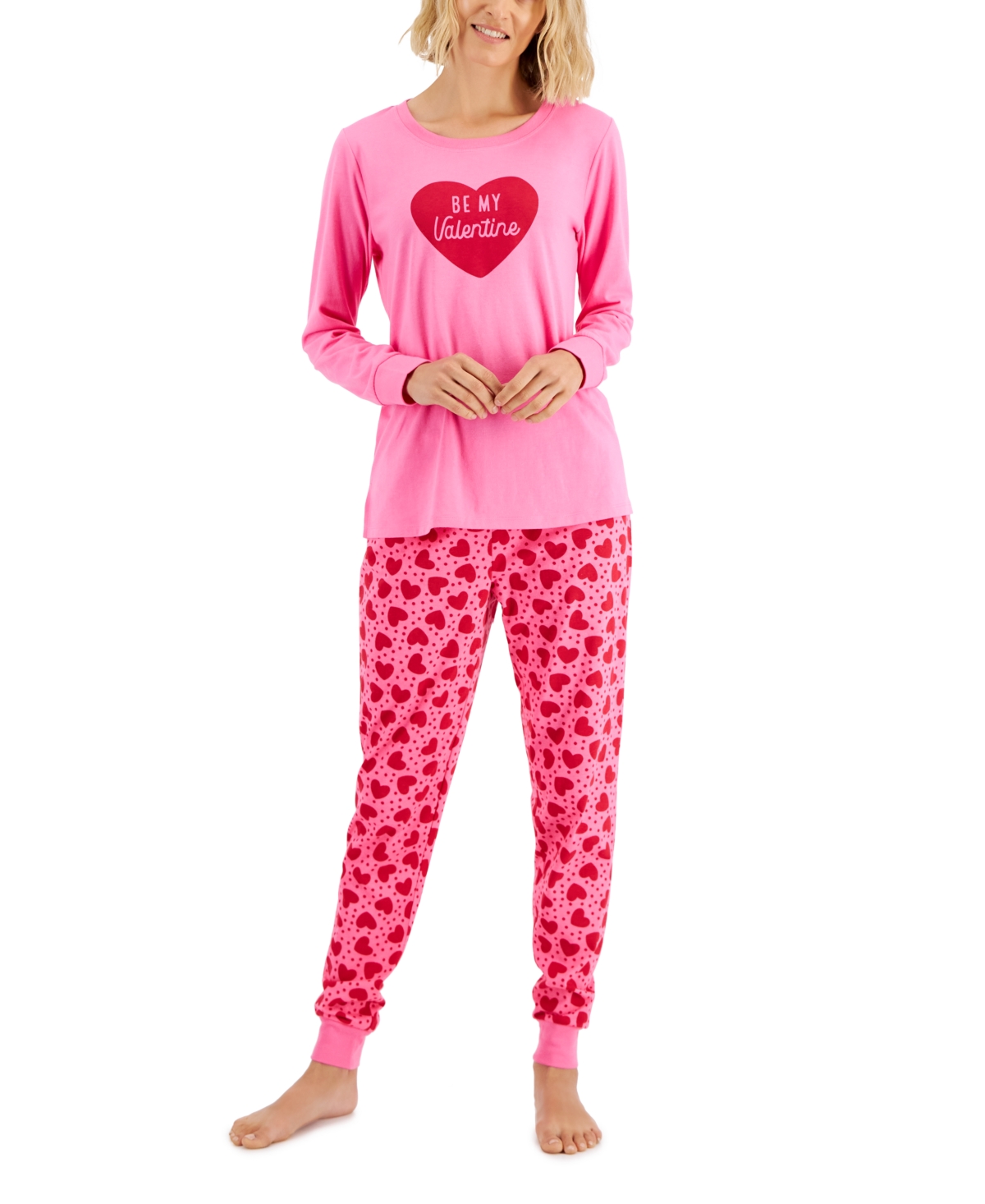 Family Pajamas Women's Be My Valentine Mix It Pajama Set, Created for Macy's