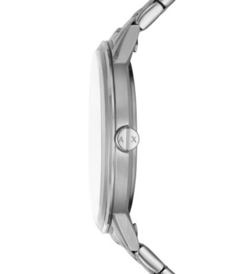 Men's Three-Hand Silver-tone Stainless Steel Bracelet Watch and 1 Bracelet Gift Set, 42mm