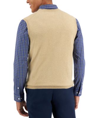 Men's Solid V-Neck Sweater Vest