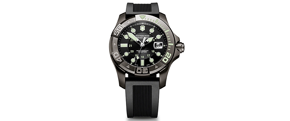 Victorinox Swiss Army Mens Dive Master 500 Black Rubber Strap Watch