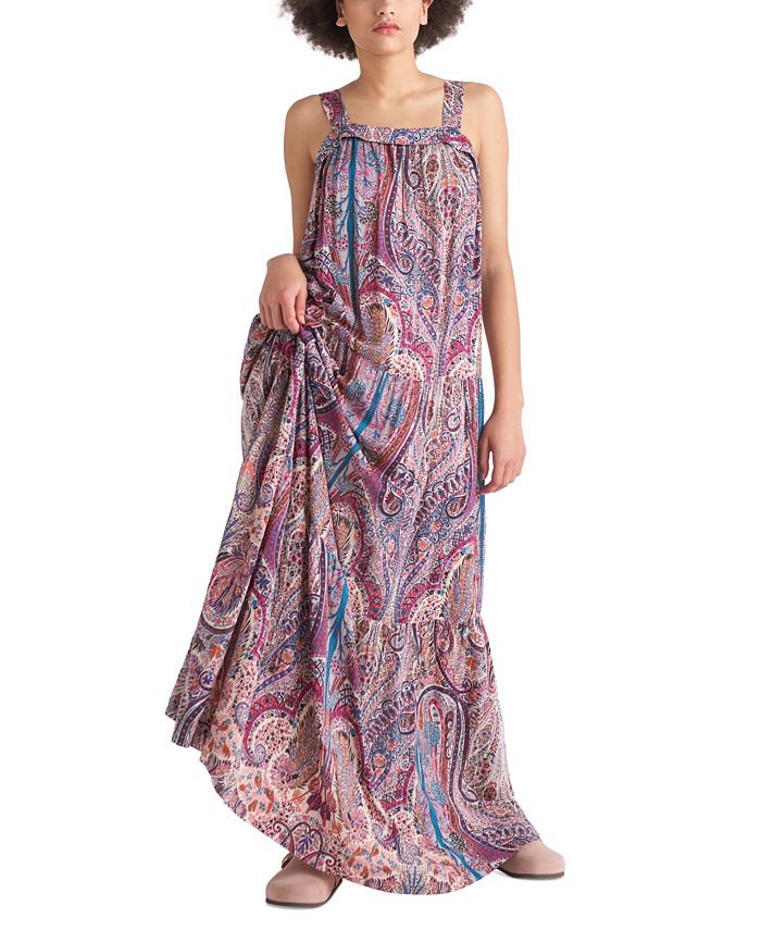 Black Tape Women's Printed Tiered Maxi Dress - Macy's