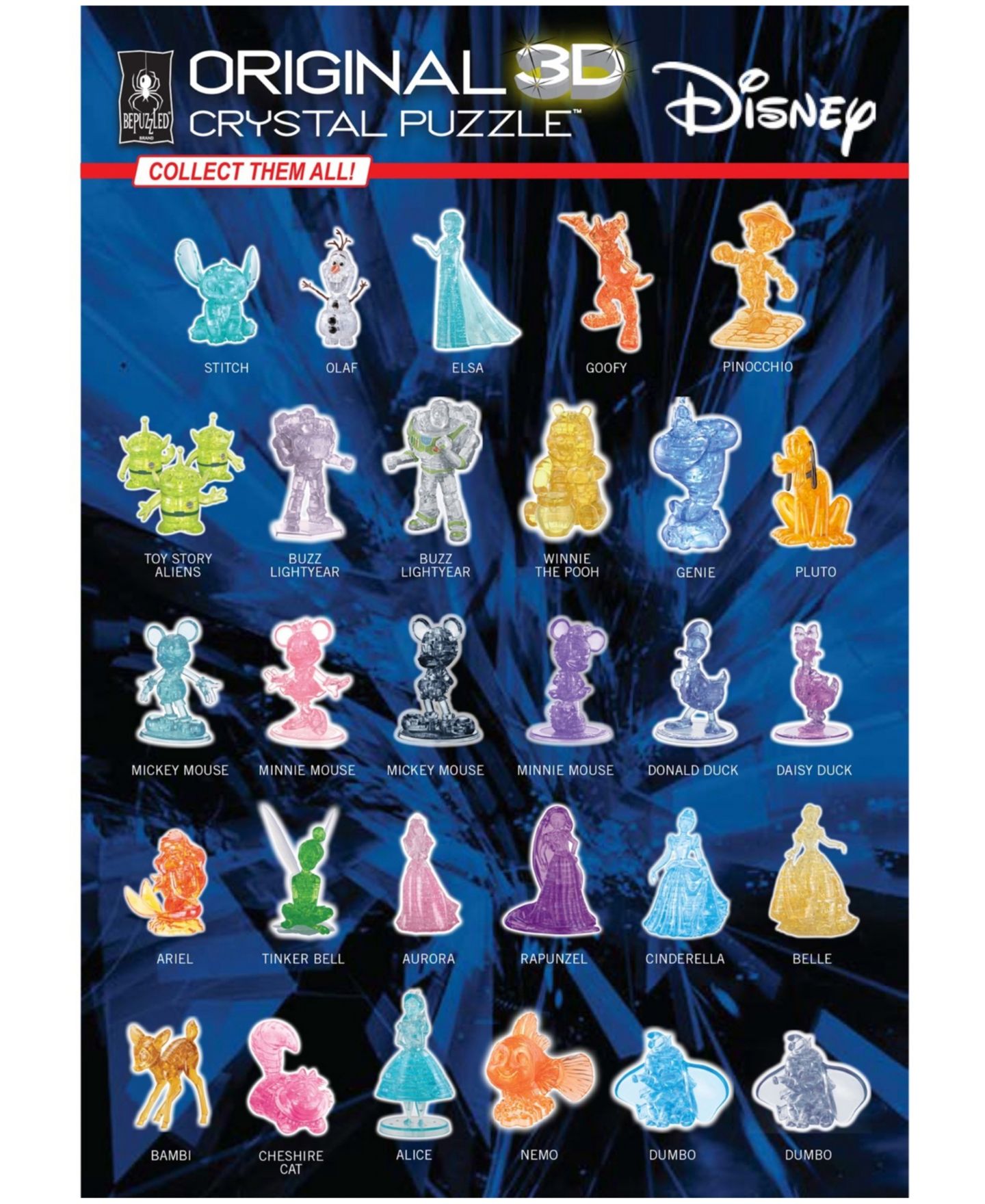 Детский пазл BePuzzled Disney Ursula 3D Crystal Puzzle, 44 Piece, Ages 12+ — фото 4