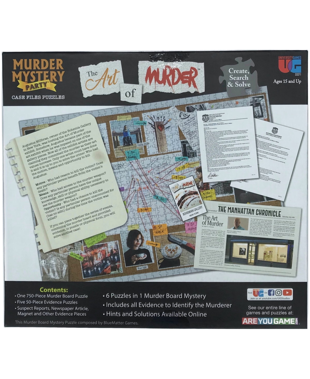 University Games Mystery Party Case Files In Multi