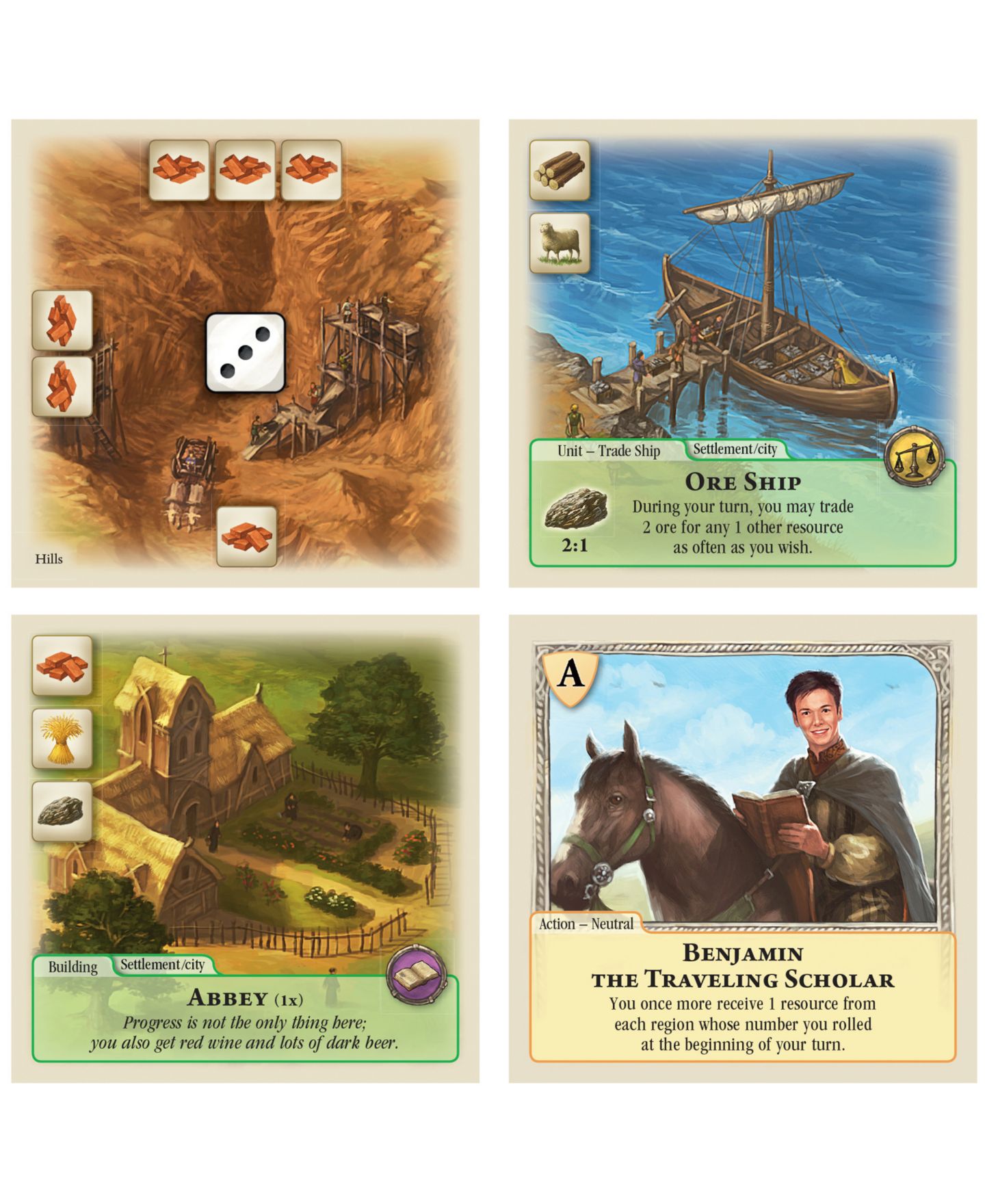 Детские карточные игры Rivals for Catan Deluxe 2-Player Strategy Card Game, 198-Piece, Ages 10+ — фото 4