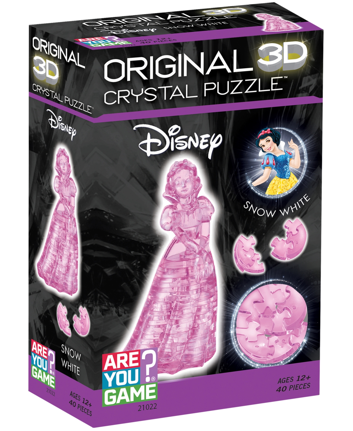 Shop Areyougame 3d Disney Snow White Crystal Puzzle Set, 40 Piece In Pink