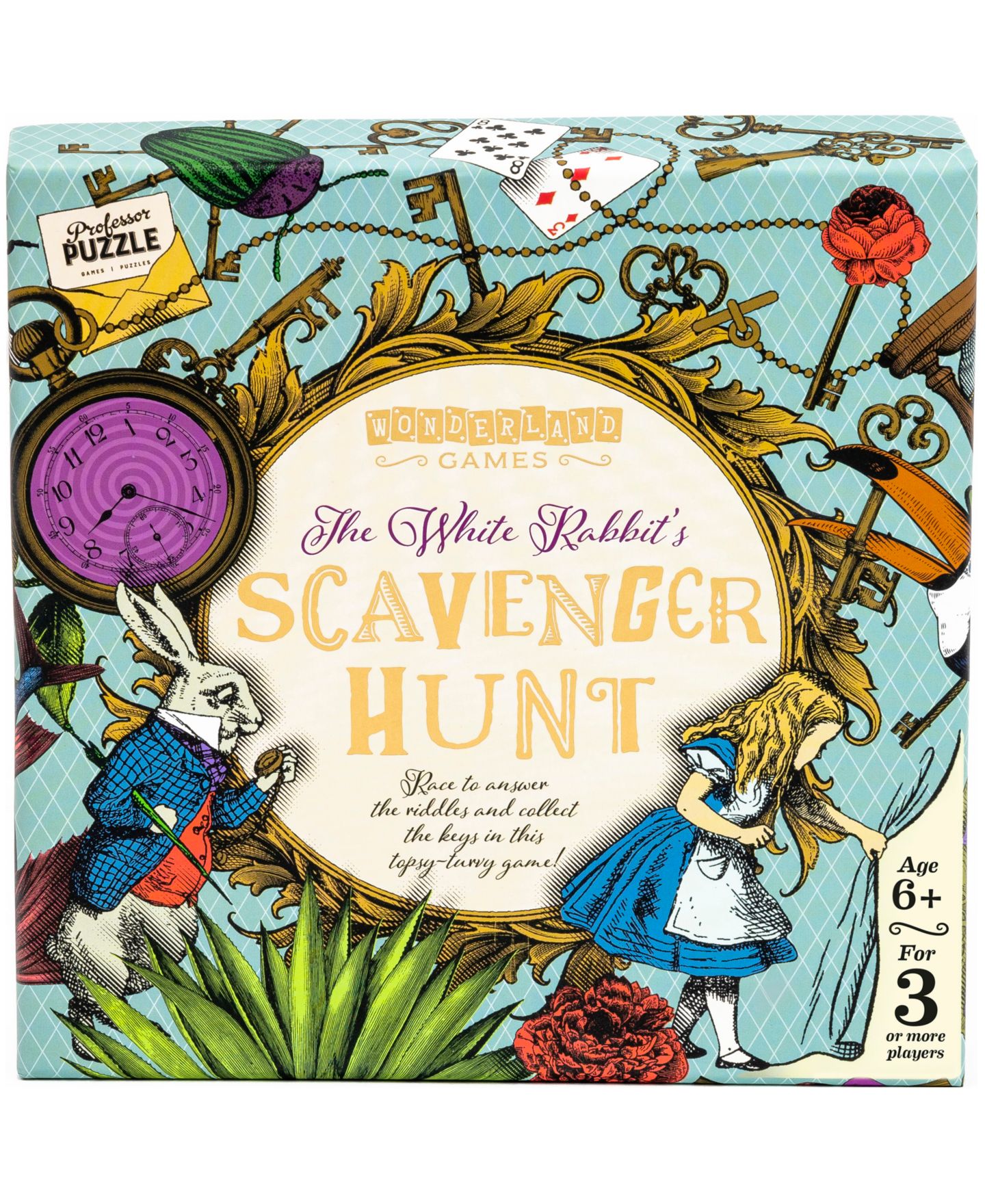 Детский пазл Professor Puzzle Alice in Wonderland Wonderland Games White Rabbit's Scavenger Hunt 42-Piece Puzzle, Ages 6+ — фото 5
