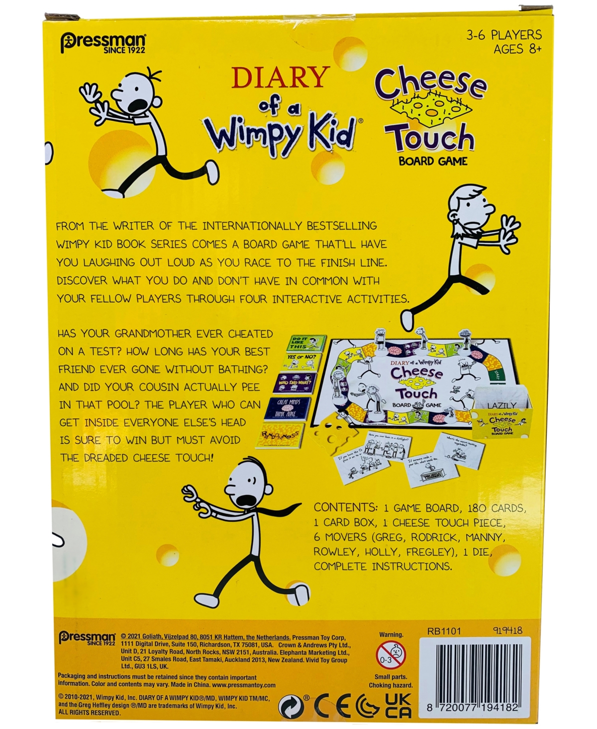 Pressman Toy Diary Of A Wimpy Kid Cheese Touch Board Game Set In Multi