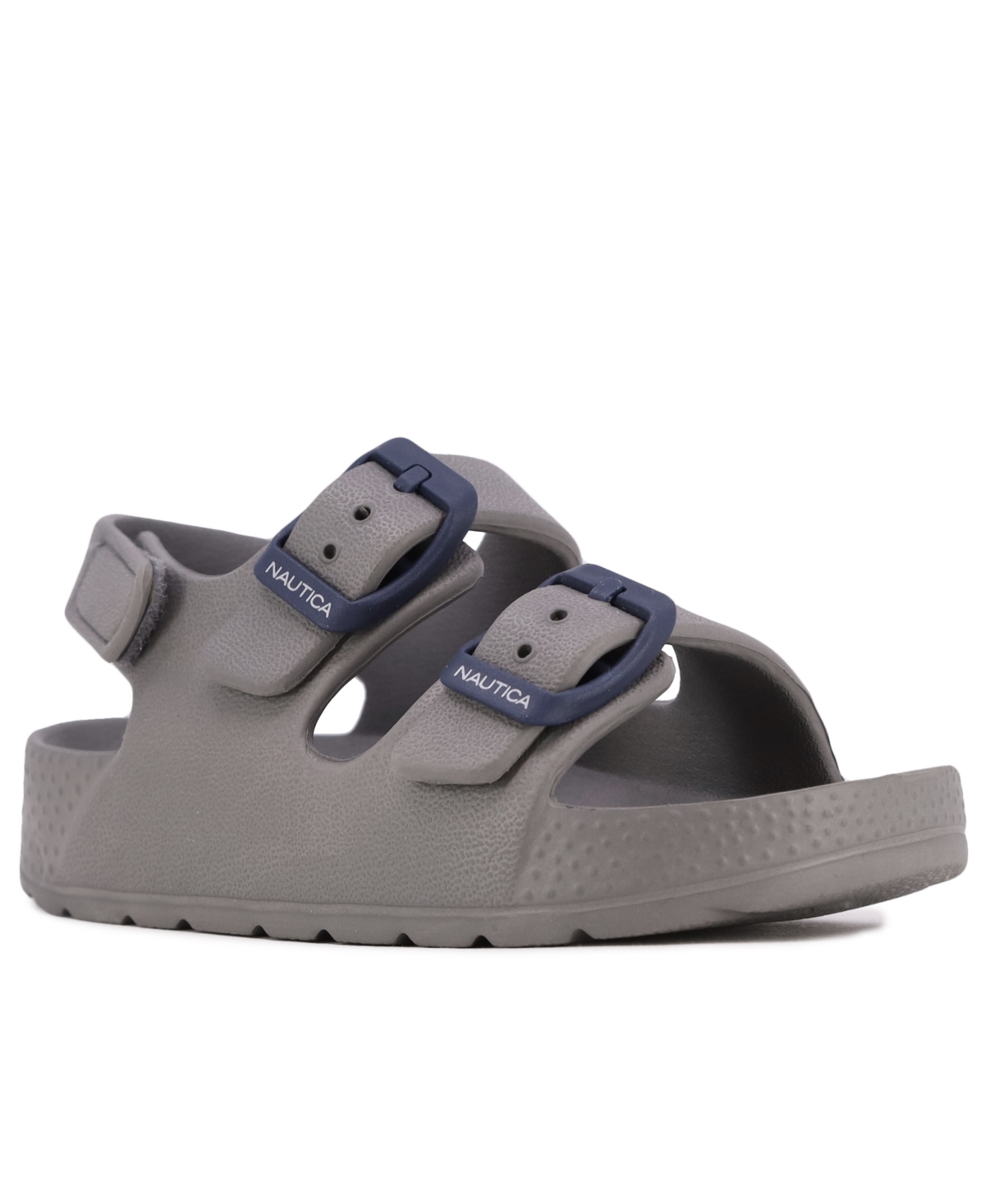 Nautica Toddler Boys Float Boat Slides In Navy Gray Buckle