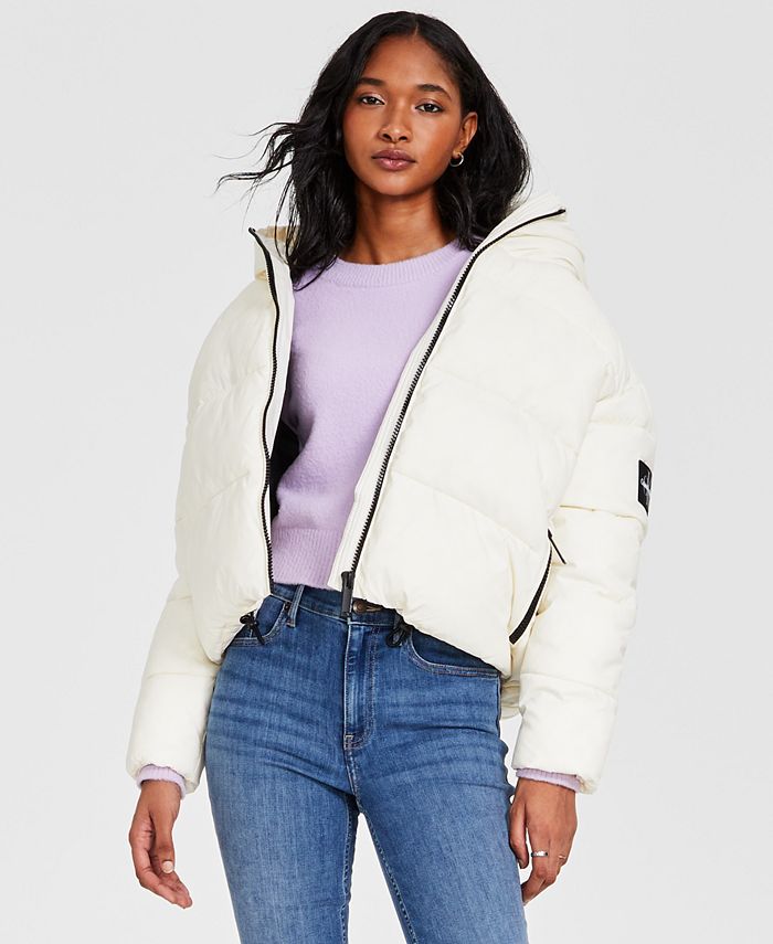 Calvin Women's Cropped Puffer Jacket - Macy's