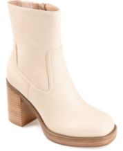 cream colored platform boots