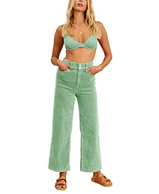 x The Salty Blonde Juniors' Chill Out Corduroy Straight-Leg Pants