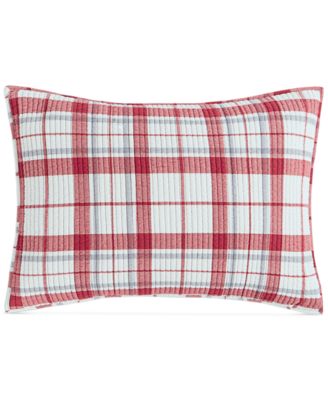 Martha Stewart Collection - Windowpane Yarn Dye Flannel Quilt, King Sham