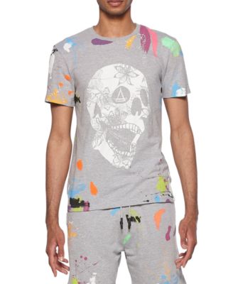elevenparis - Men's Paint-Splatter Graphic T-Shirt