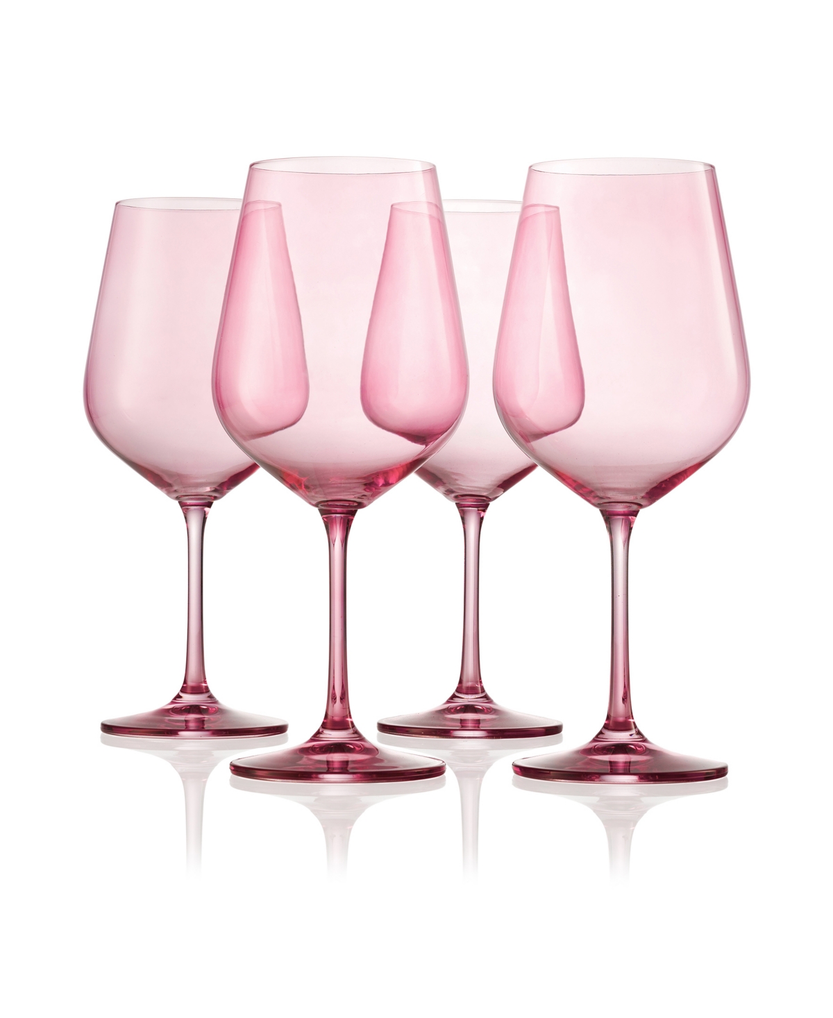 Godinger Sheer Stemmed Wine Glasses, Set Of 4 In Rose