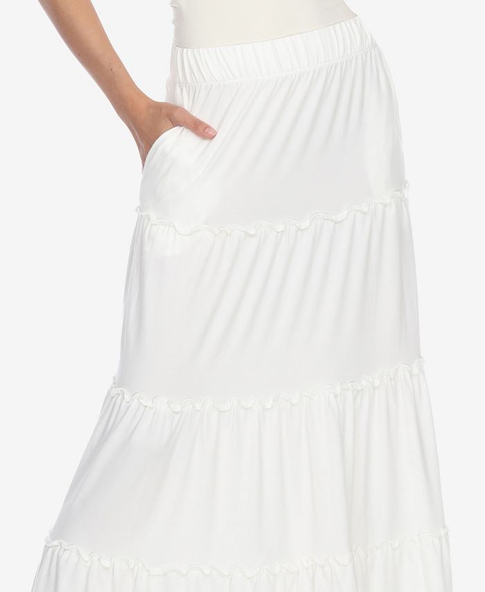 White Mark Women's Tiered Maxi Skirt & Reviews - Skirts - Women - Macy's