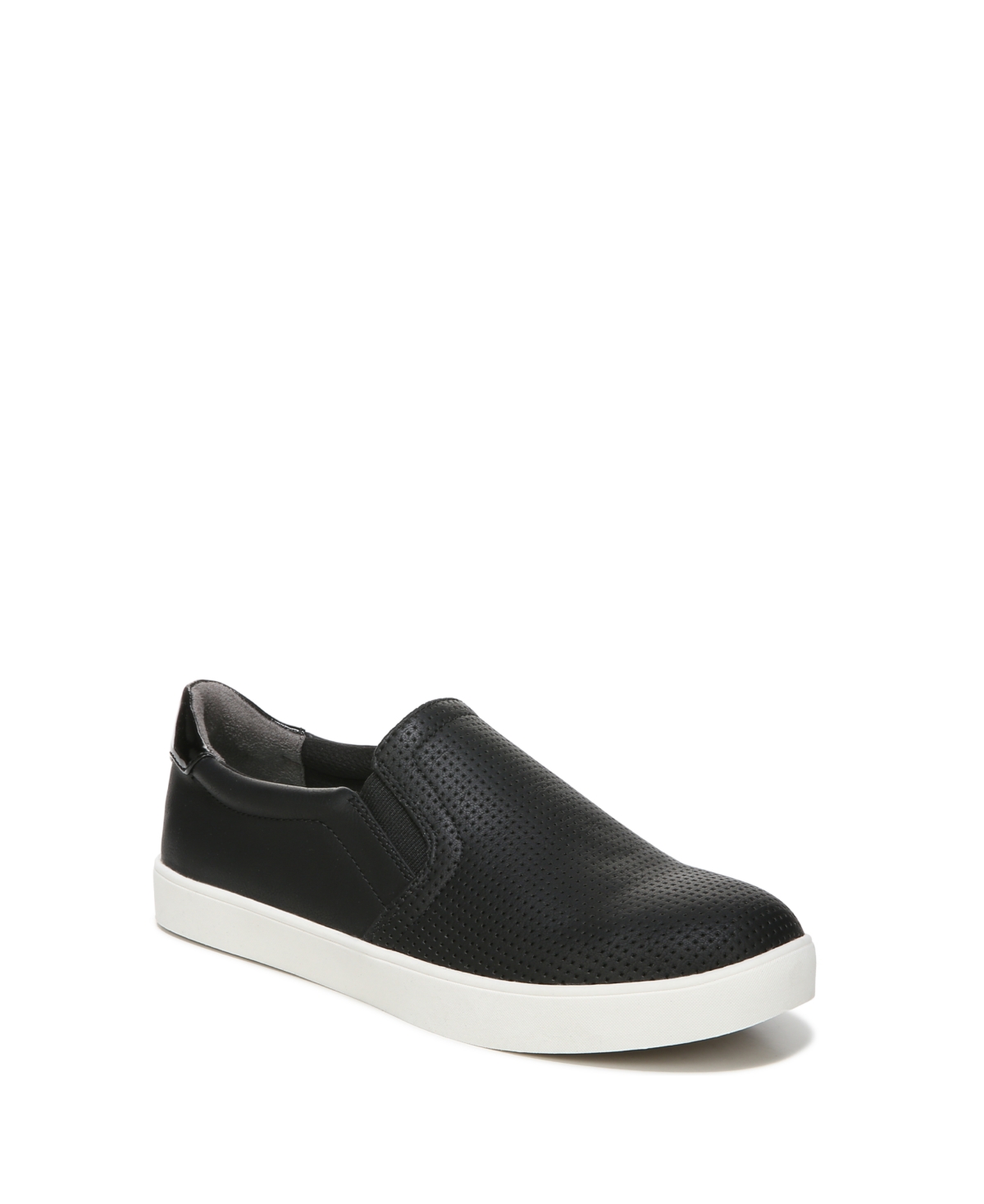 Shop Dr. Scholl's Women's Madison Slip-on Sneakers In Black Perf Faux Leather