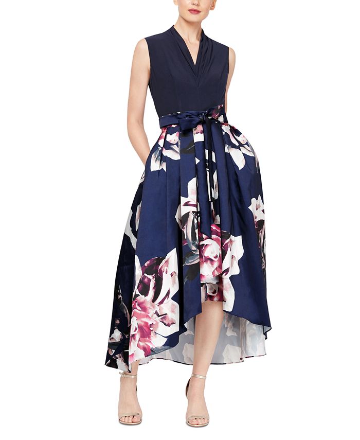 SL Fashions Petite Floral Print High Low Dress Macy s