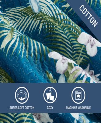 Southern Breeze Reversible 3 Piece Quilt Set, Full/Queen