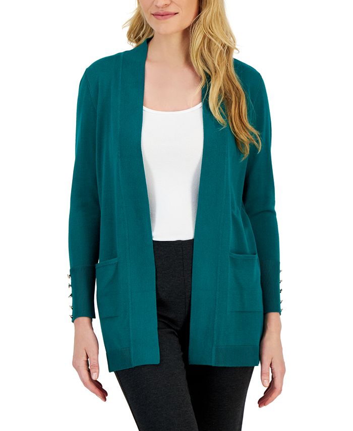 JM Collection Petite Open-Front Cardigan, Created for Macy's & Reviews ...