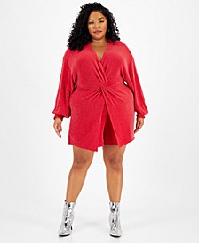 Plus Size Embellished Twist-Front Walkthrough Romper, Created for Macy's