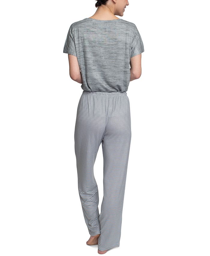 Hanes Plus Size Relaxed ButterKnit Short Sleeve Pajama Set & Reviews