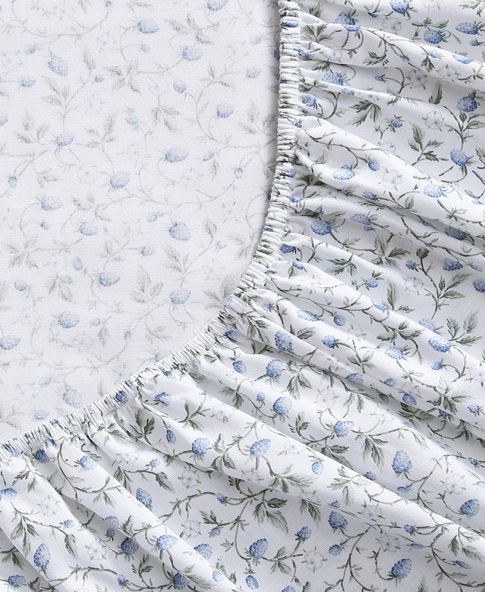 Laura Ashley Bramble Vine Cotton Sateen 4Pc. Sheet Set, King Macy's