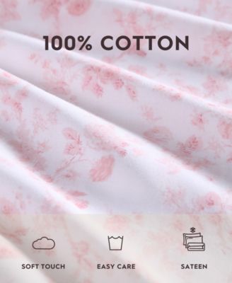 300 Thread Count Cotton Sateen 4-Pc. Sheet Set, King