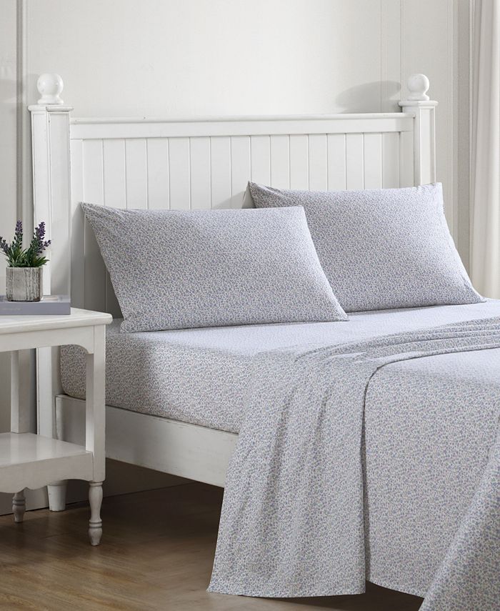 Laura Ashley Emogene Cotton Percale 3Pc. Sheet Set, Twin XL Macy's