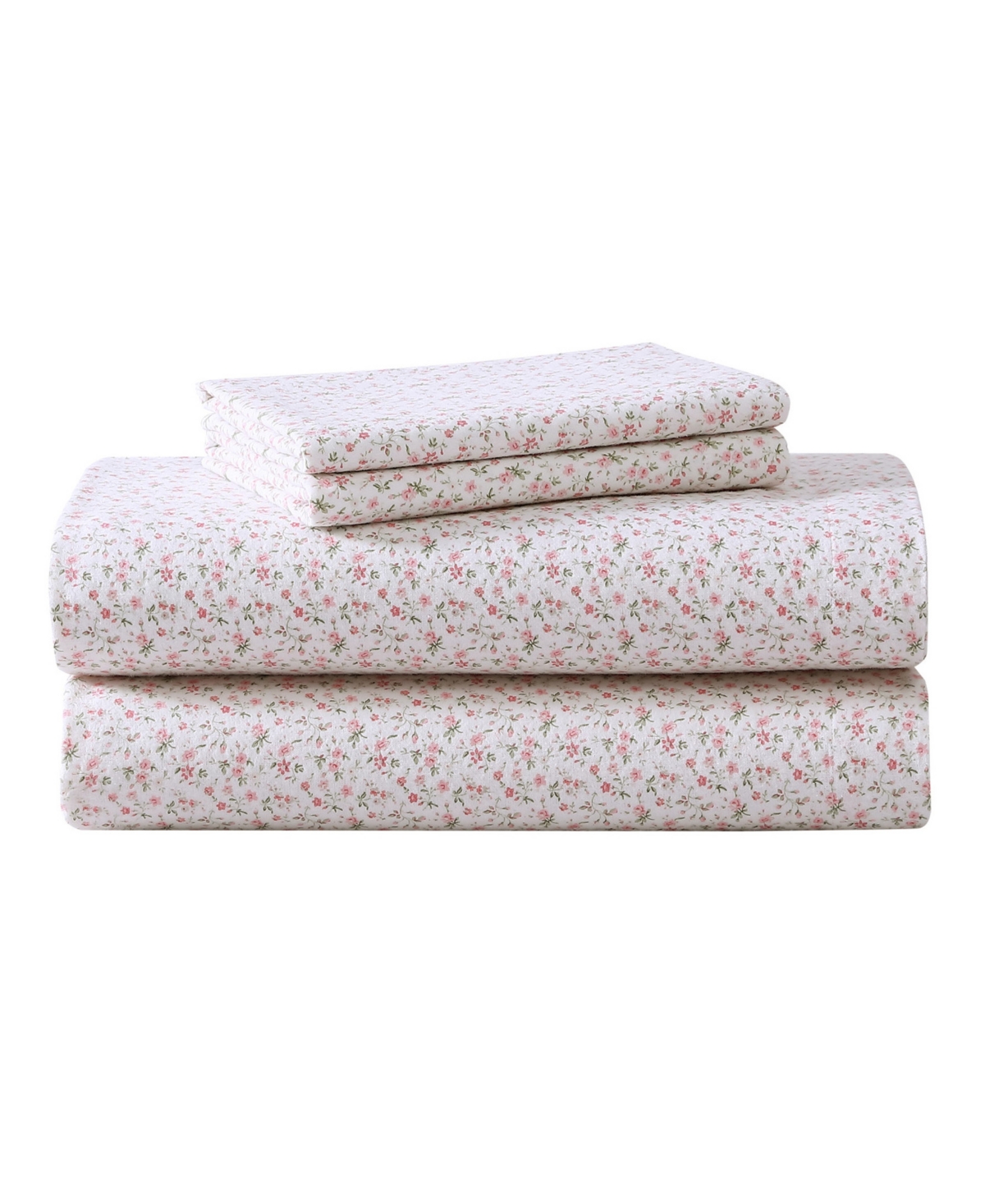 Laura Ashley Flannel 4-pc. Sheet Set, King In Evie