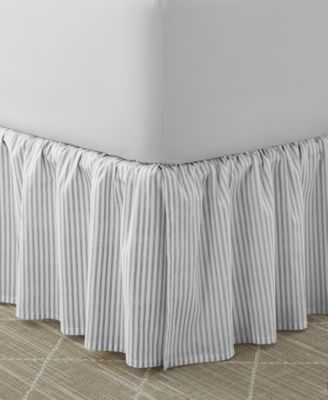 Ticking Stripe Ruffled Bedskirt, Full