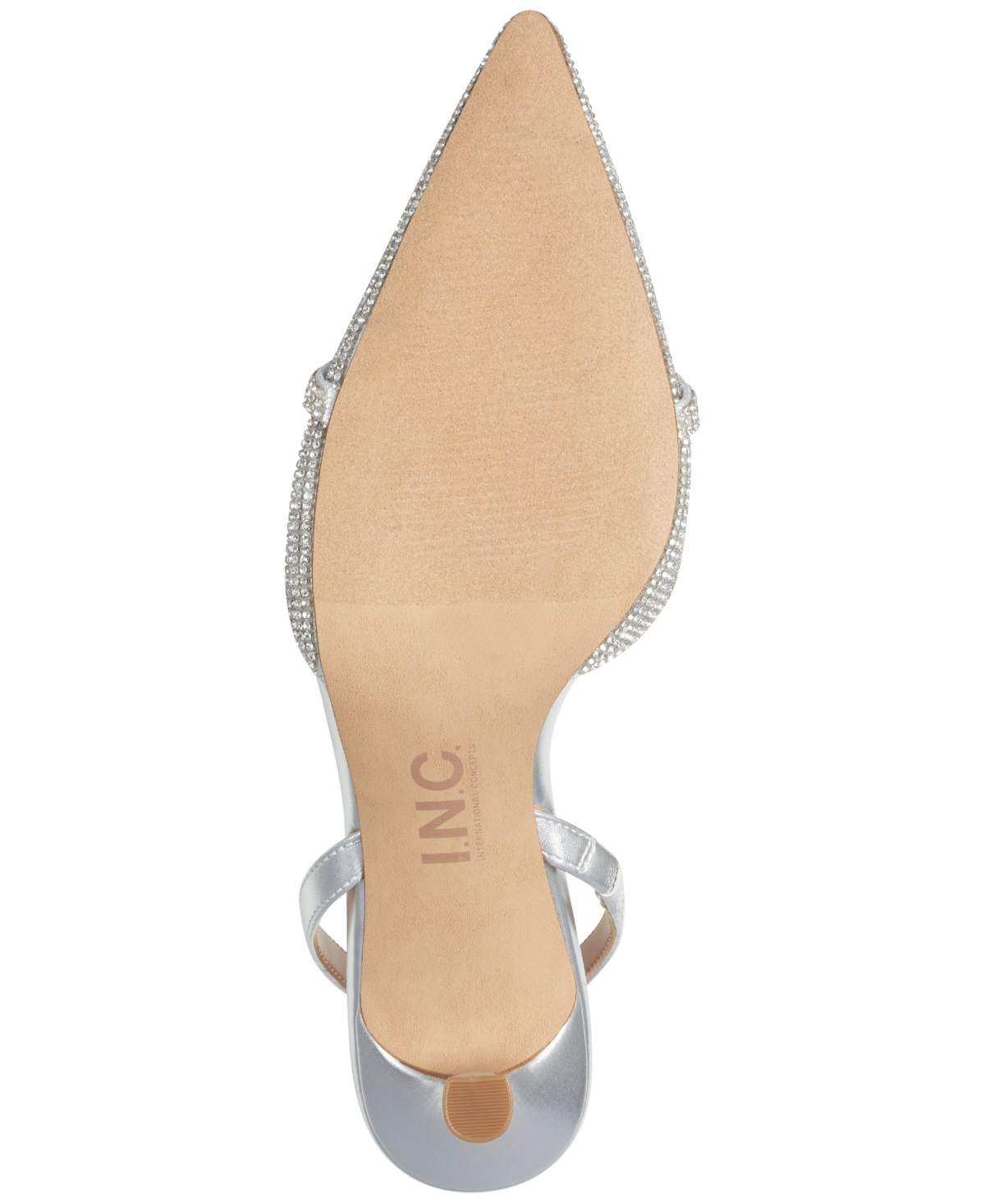 I.n.c. International Concepts Women s Gelsey Slingback Kitten Heel Pumps Created for Macy s Bronze Crystal Smart Closet