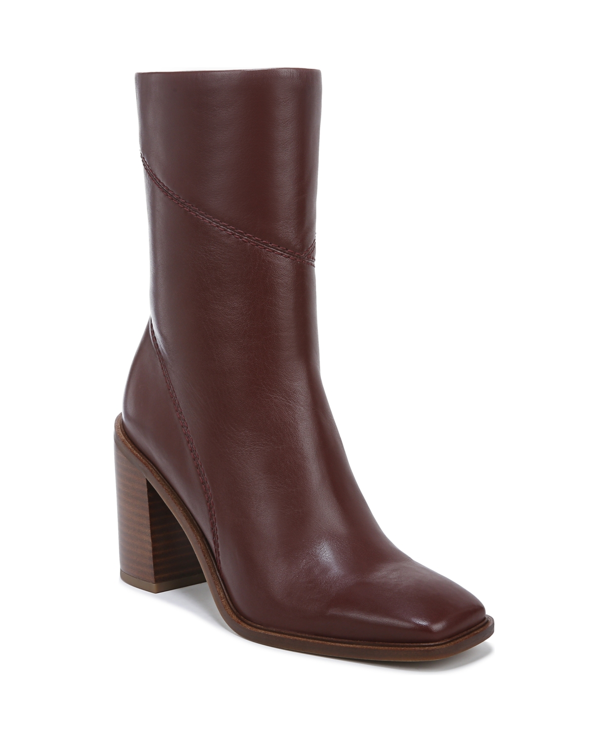Franco Sarto Stevie Bootie In Wine Red Leather