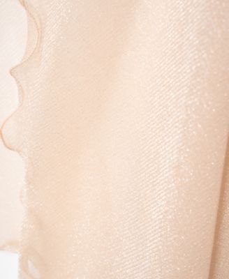 Ruffle-Edge Metallic Evening Wrap