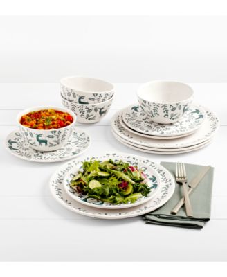 Winter Forest Dinner Plates, Set of 4