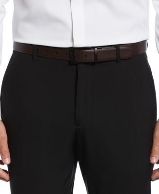 Men's Matte Black Reversible Buckle Leather Belt