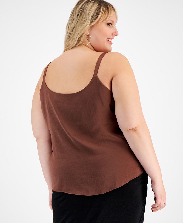 Plus Size Marble Swirl Scoop-Neck Camisole main image 0