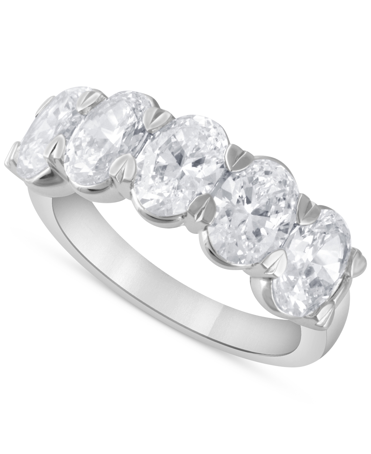 Shop Badgley Mischka Certified Lab Grown Diamond Oval-cut Band (3-1/2 Ct. T.w.) In 14k Gold In White Gold