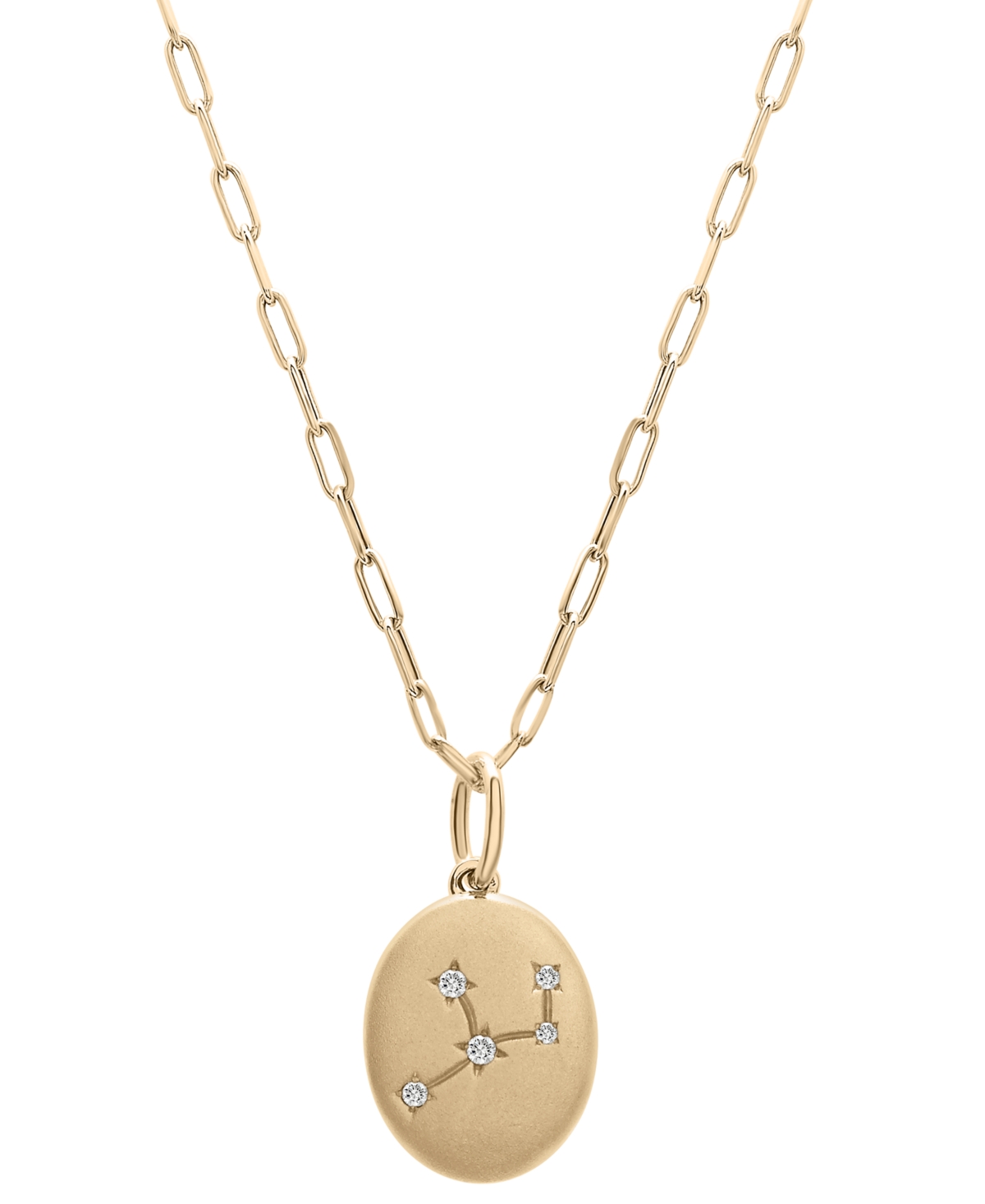 Diamond Virgo Constellation 18" Pendant Necklace (1/20 ct. tw) in 10k Yellow Gold, Created for Macy's - Yellow Gold
