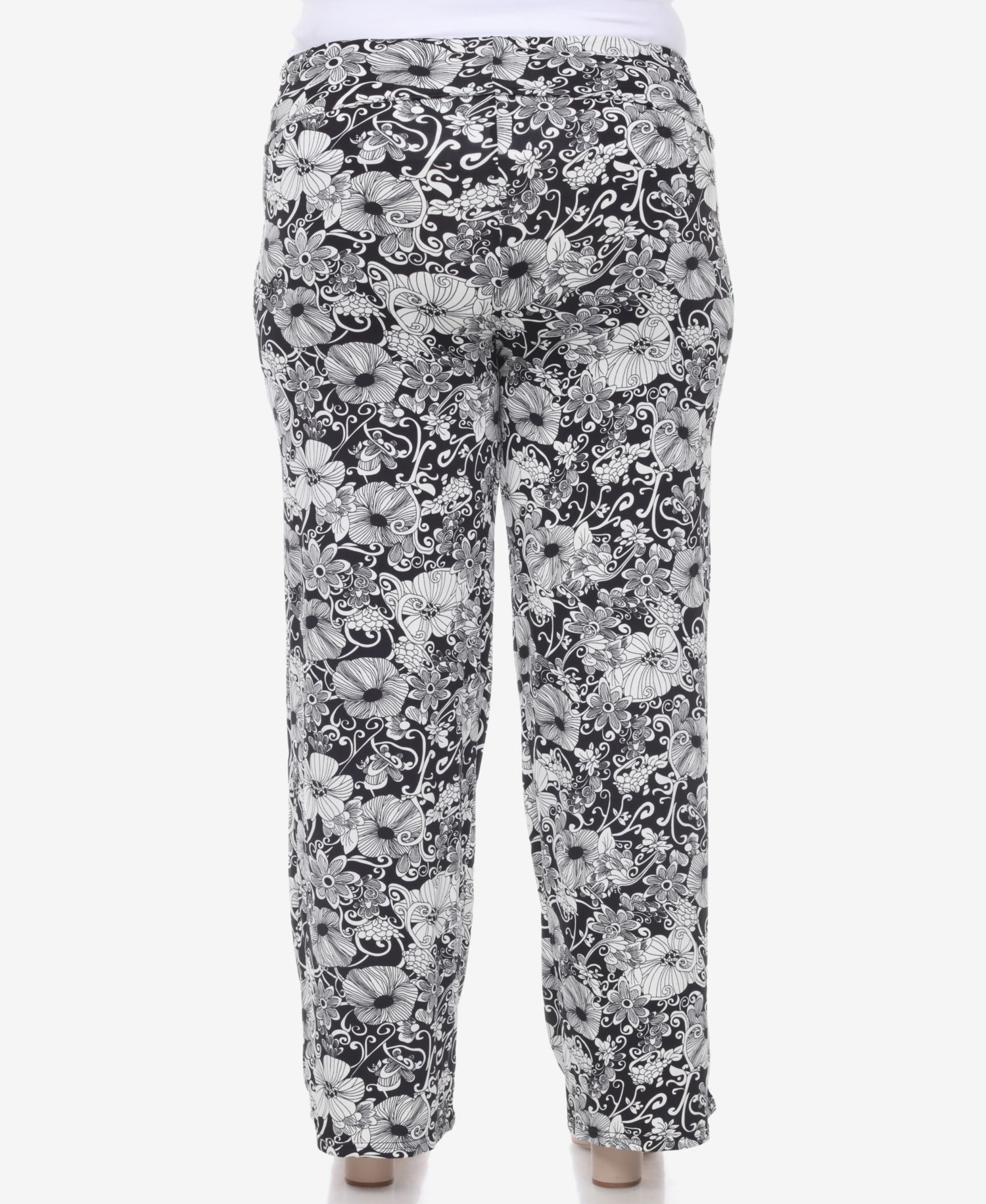 Plus Size Floral Paisley Palazzo Pants