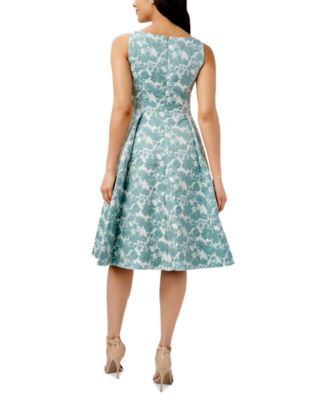 Adrianna Papell Women's Jacquard Notch-Front Dress
