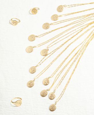 Diamond Zodiac Constellation 18" Pendant Necklace (1/20 ct. tw) in 10k Yellow Gold, Exclusively at Macy's