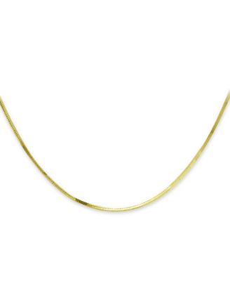 Square Snake Link 16" Chain Necklace in 18k Gold-Plated Sterling Silver