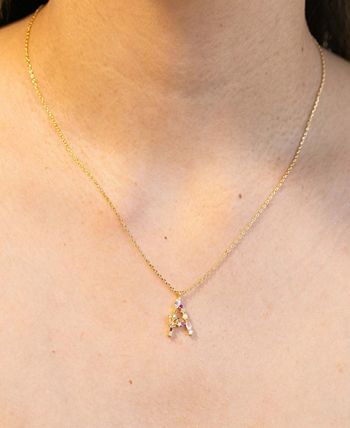 Girls Crew Flutterfly Stone Initial Necklace Macy s