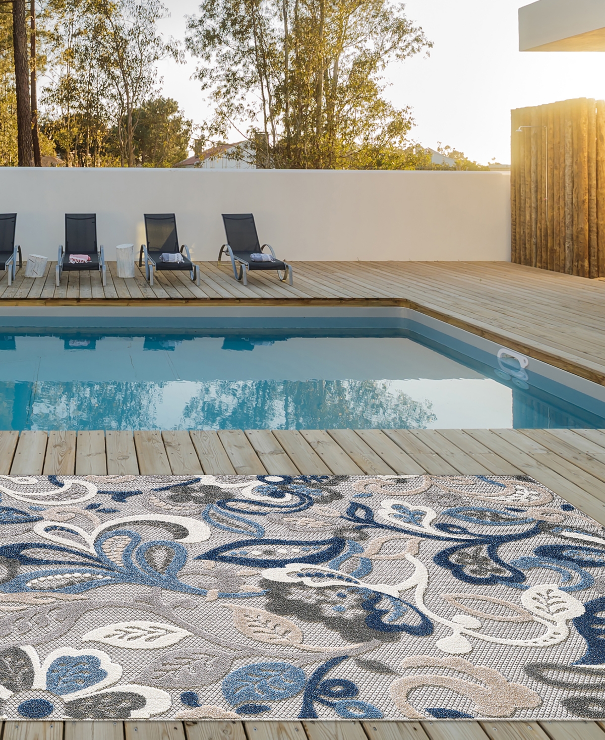 Kas Calla 6922 Outdoor Area Rug - Blue