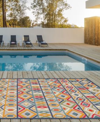 Calla 6928 6'7" x 9' Outdoor Area Rug