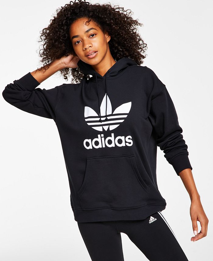 adidas Women\'s Adicolor Trefoil Macy\'s Hoodie Sweatshirt 