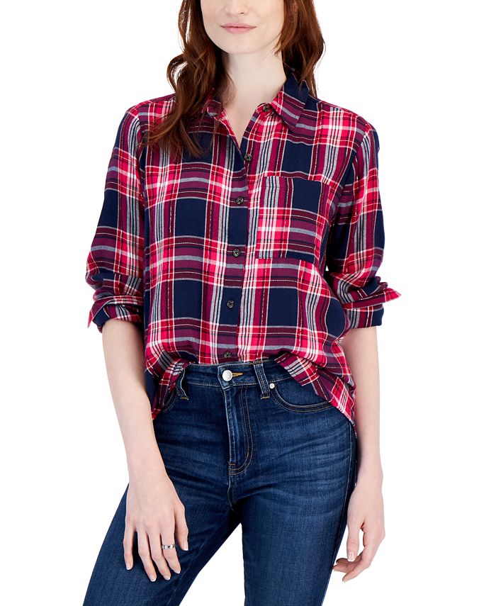 Style & Co Women's Plaid Shirt, Created for Macy's - Macy's