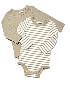 Baby Boys Essentials Long Sleeve Bubbysuit, Pack of 2