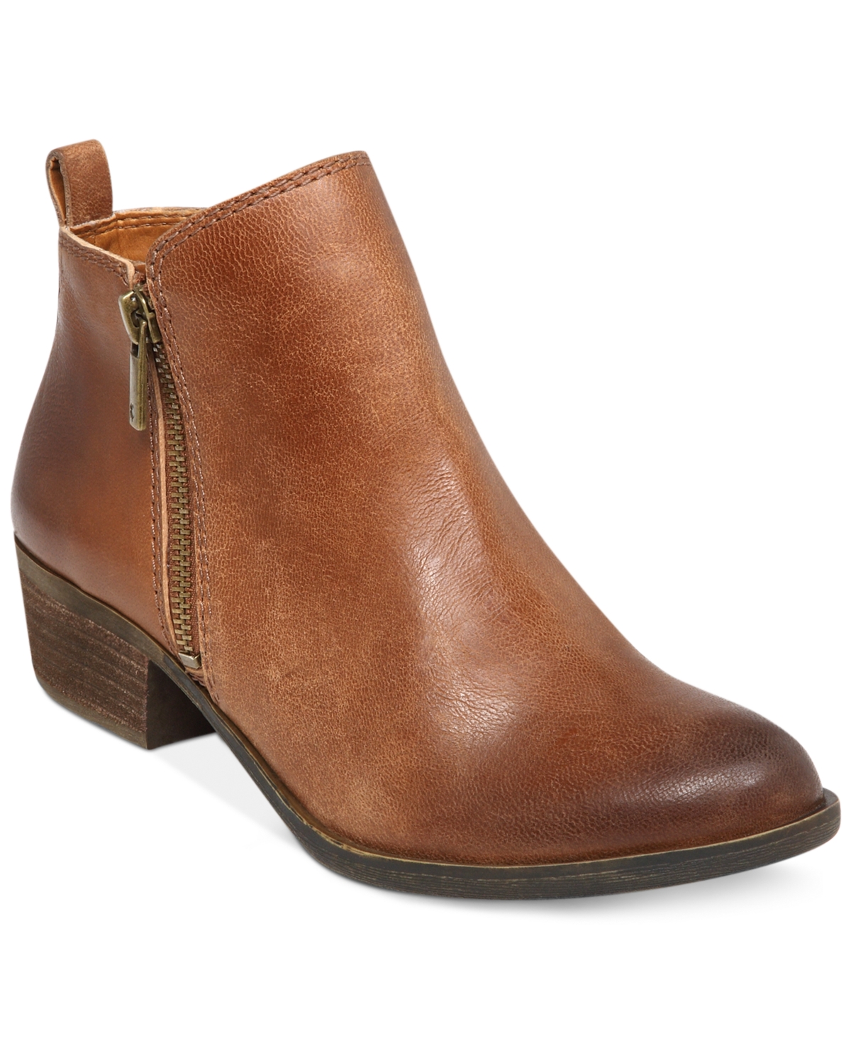 LUCKY BRAND WOMEN'S BASEL LEATHER BOOTIES WOMEN'S SHOES
