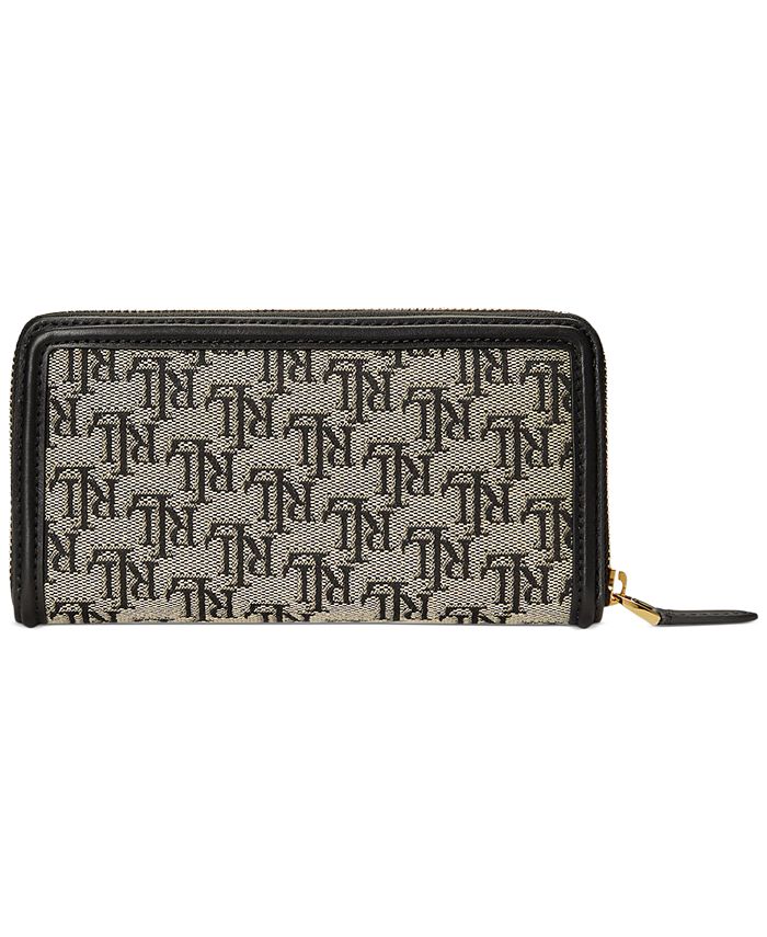 Lauren Ralph Lauren Monogram Jacquard Continental Wallet - Macy's